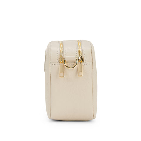 Borsa tracolla donna pelle media due scomparti, made in Italy modello Grace Mauro Pelletteria