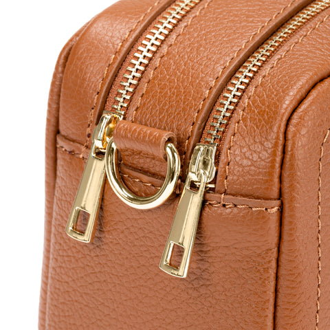 Borsa tracolla donna pelle media due scomparti, made in Italy modello Grace Mauro Pelletteria