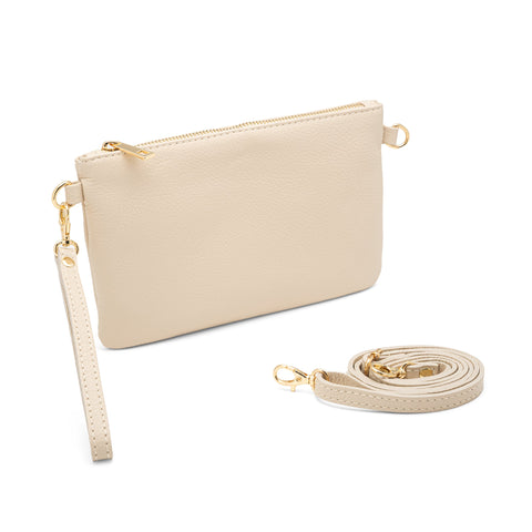 Mya, Pochette Donna con Tracolla, Clutch Donna Elegante in Pelle, Made in Italy