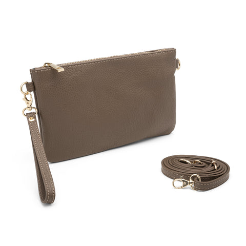 Mya, Pochette Donna con Tracolla, Clutch Donna Elegante in Pelle, Made in Italy