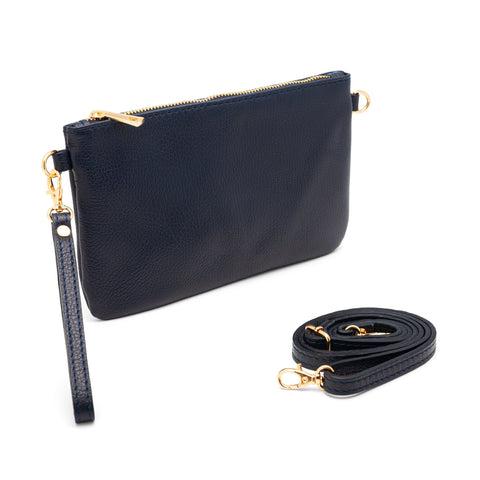 Mya, Pochette Donna con Tracolla, Clutch Donna Elegante in Pelle, Made in Italy