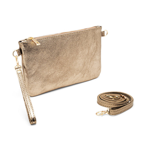 Mya, Pochette Donna con Tracolla, Clutch Donna Elegante in Pelle, Made in Italy