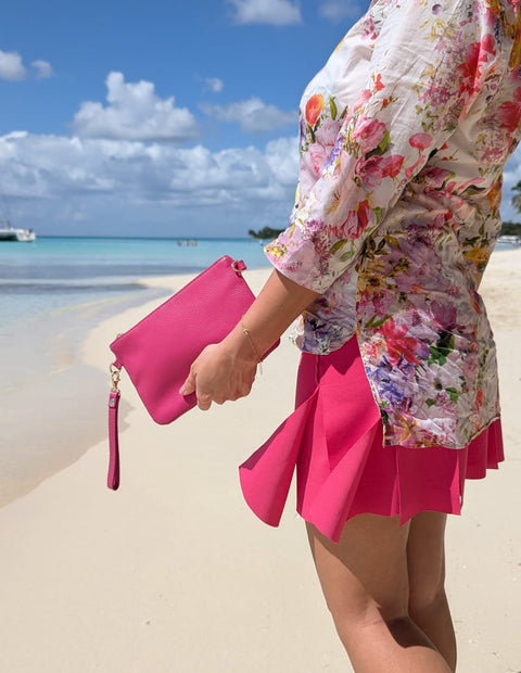 Mya, Pochette Donna con Tracolla, Clutch Donna Elegante in Pelle, Made in Italy