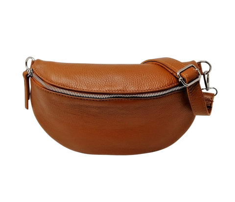 Marsupio Vera Pelle Made in Italy, Cintura Regolabile, Modello Easy