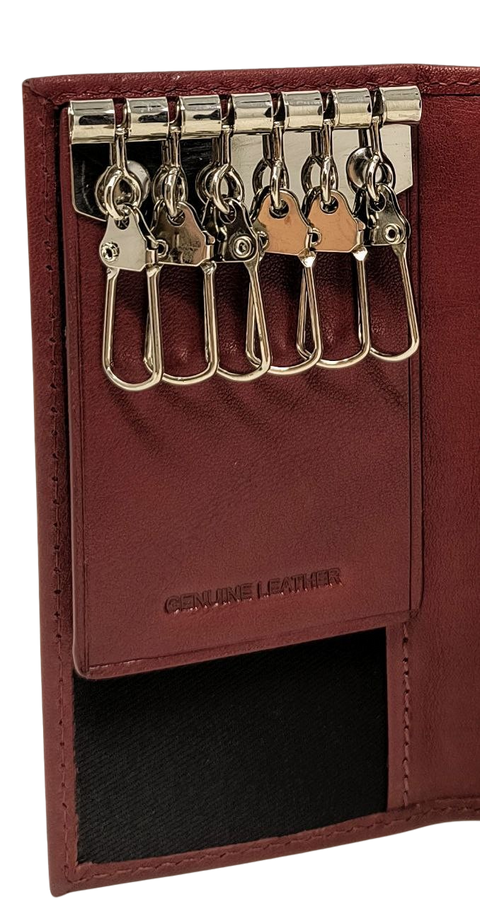 Mauro Pelletteria – Portachiavi in Vera Pelle Uomo/Donna  Doppio Scomparto (12 Ganci) Made in Italy