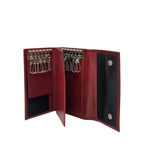 Mauro Pelletteria – Portachiavi in Vera Pelle Uomo/Donna  Doppio Scomparto (12 Ganci) Made in Italy