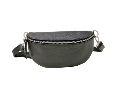 Marsupio Vera Pelle Made in Italy, Cintura Regolabile, Modello Easy